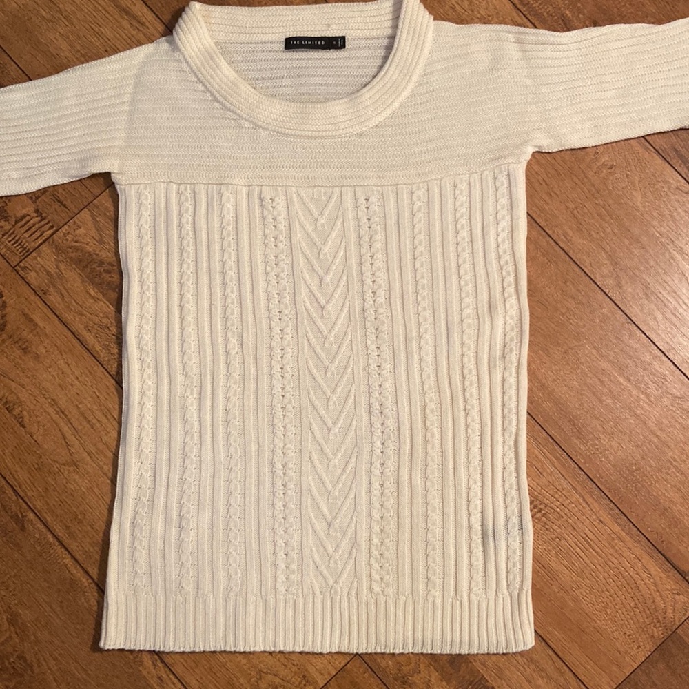 Vintage Cream Quarter Sleeve Sweater